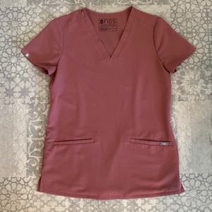 FIGS Casma top in mauve